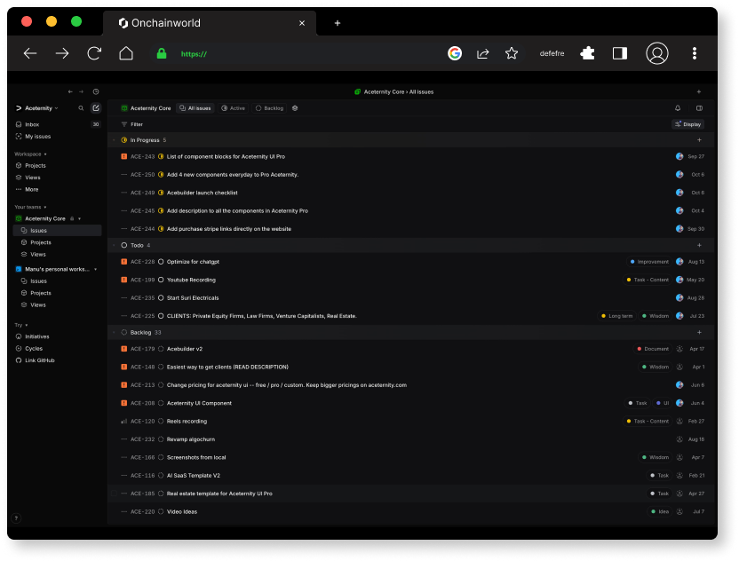 Dashboard preview